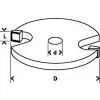 Kotoučová fréza s ložiskem, dvoubřitá, tvrdokovová, Bosch