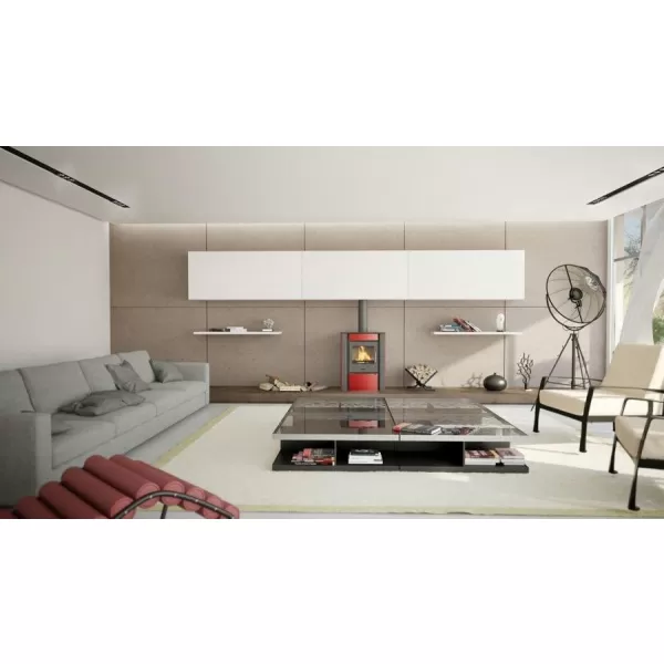 Krbová kamna FLAMINGO ® AMOS červená