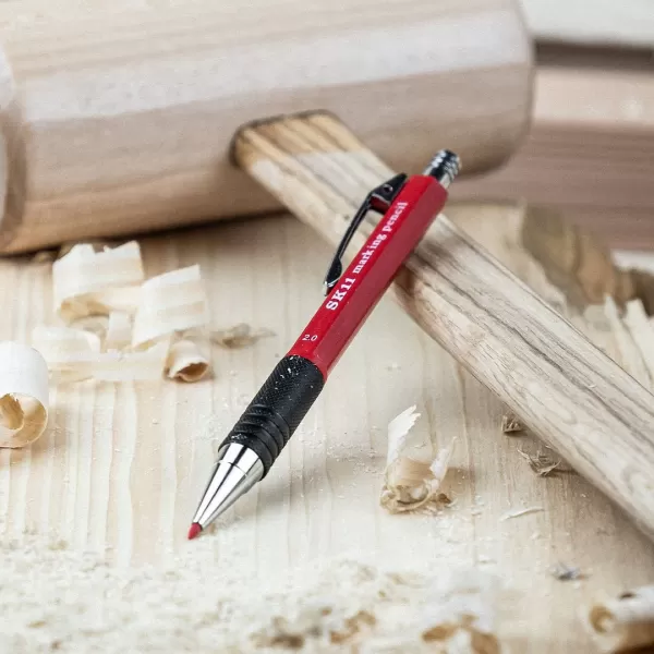 Mechanická tesařská tužka SK11 –⁠ červená 2 mm