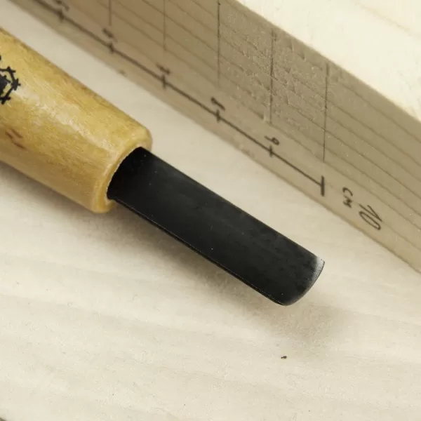 Japonské řezbářské mini-dláto MIKISYO Power Grip s mělkou U čepelí - 9 mm