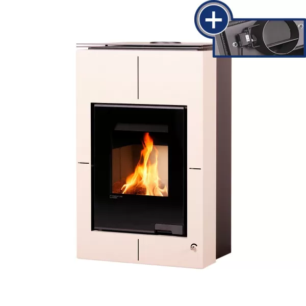 Krbová kamna AQUAFLAM VARIO ® SAPORO 11/7kW krémová, elektronická regulace