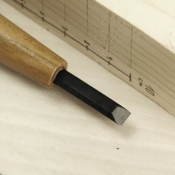 Japonské řezbářské mini-dláto MIKISYO Power Grip s plochou čepelí - 6 mm