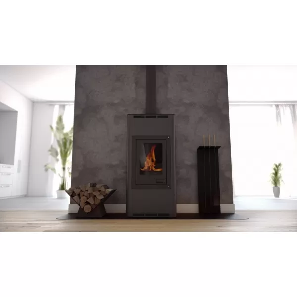 Krbová kamna AQUAFLAM ® 12 s výměníkem - krémová, manuální regulace