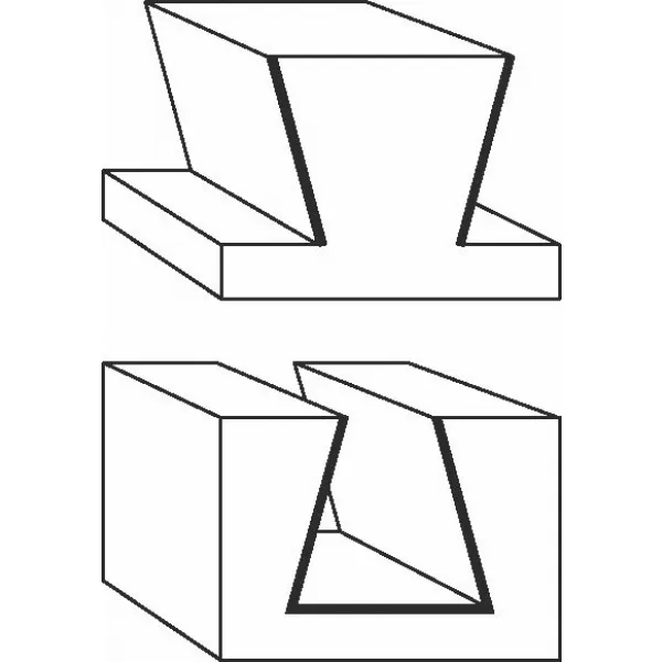 Rybinová fréza, dvoubřitá, tvrdokovová, Bosch