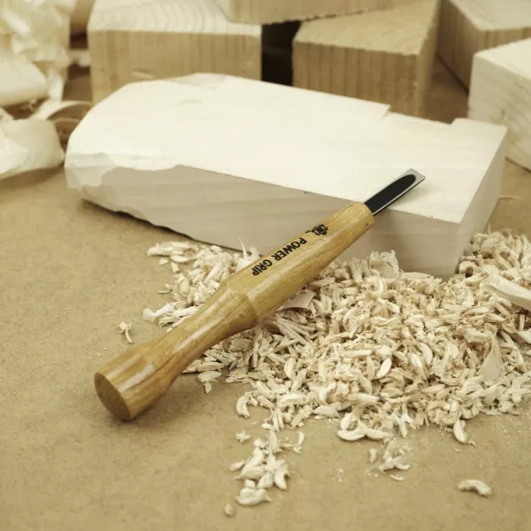 Japonské řezbářské mini-dláto MIKISYO Power Grip s plochou čepelí - 7,5 mm