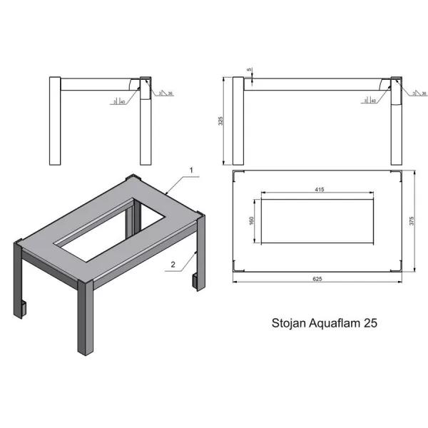 Stojan ke krbovým vložkám AQUAFLAM ® 25