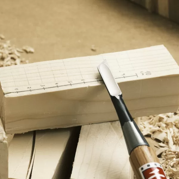 Japonské řezbářské dláto SENKICHI se šikmou čepelí - 9 mm