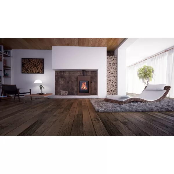 Krbová kamna AQUAFLAM VARIO ® SAPORO 11kW hnědá - sametová (teplovzdušná verze)