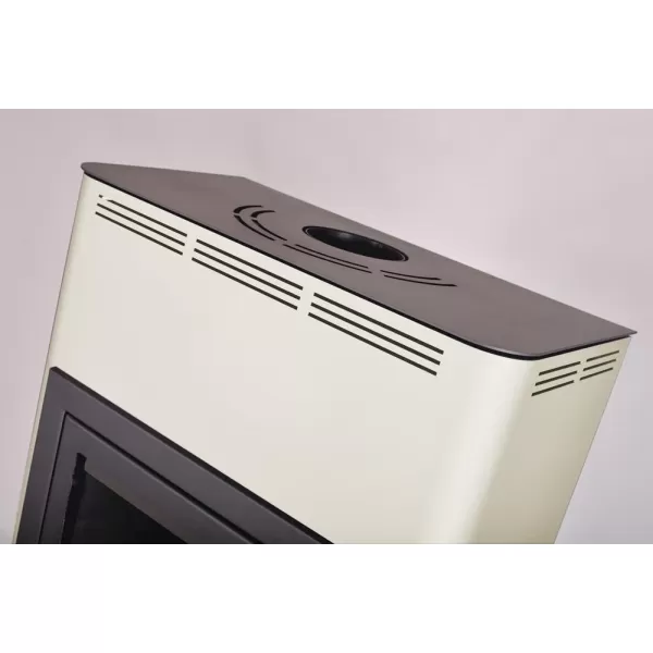 Krbová kamna AQUAFLAM ® 25 s výměníkem - krémová, základní regulace