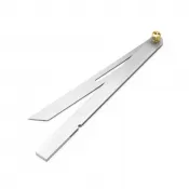 Nastavitelný nerezový pokosník SHINWA s výklopným ramenem - 250 mm