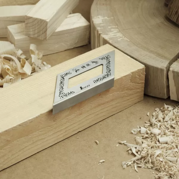 Ocelový úhelník SHINWA pro 45° s dorazem