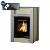 Krbová kamna AQUAFLAM VARIO ® LEND 11/7kW olivová, elektronická regulace