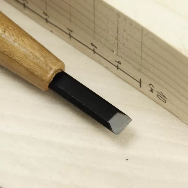 Japonské řezbářské mini-dláto MIKISYO Power Grip s plochou čepelí - 7,5 mm