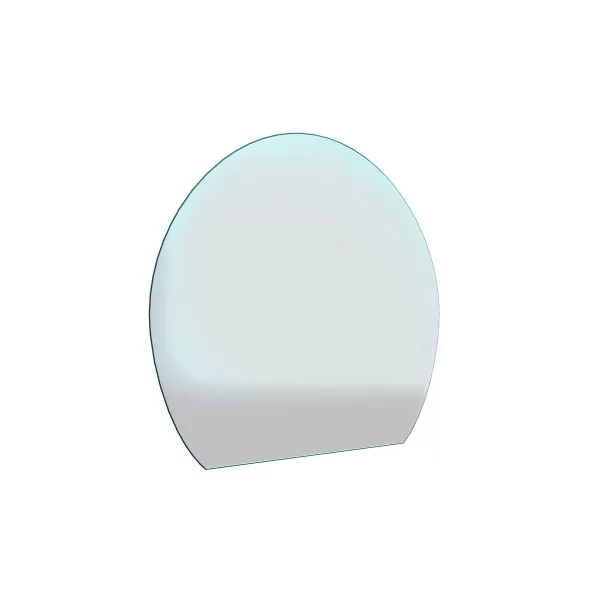 Sklo pod kamna - FLAMINGO Kruh - zeď 1100x950 mm / 8 mm