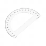 Japonský půlkruhový úhloměr SHINWA z čirého akrylátu 180° - průměr 150 mm