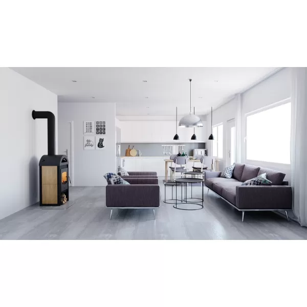 Krbová kamna FLAMINGO ® MELAND dlažba Bílá