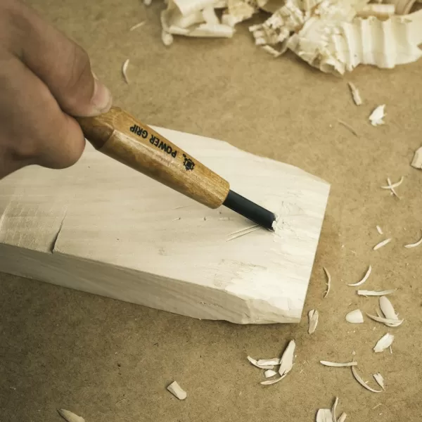 Japonské řezbářské mini-dláto MIKISYO Power Grip s hlubší U čepelí - 9 mm