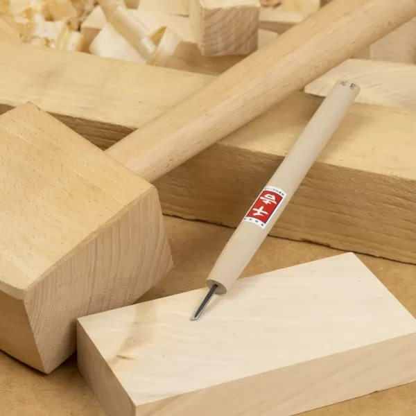 Japonské řezbářské mini-dláto SENKICHI s šikmou čepelí - 3 mm