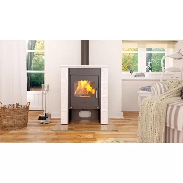 Kachlová kamna FLAMINGO ® BALI, kachle bílá