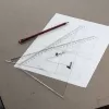 Japonský pravoúhlý plastový trojúhelník SHINWA 27 cm - sada 2 ks