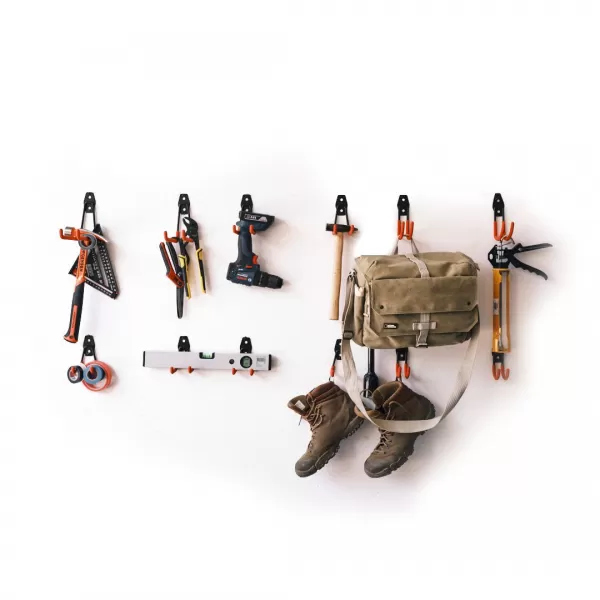 Ocelové háky na zeď CRAFTMAKER s pogumovaným povrchem - sada 12 ks