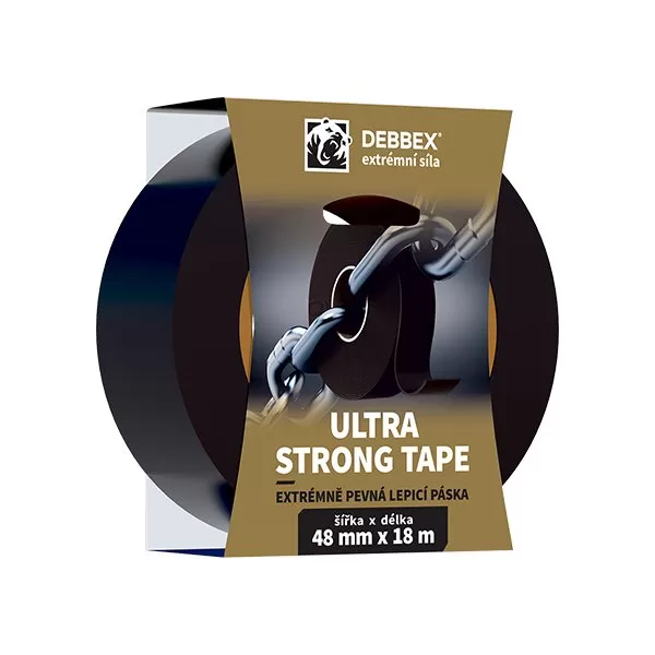 Extrémně pevná lepicí páska ULTRA STRONG TAPE 18 m černá