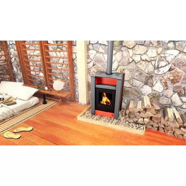 Krbová kamna AQUAFLAM VARIO ® LEND 11/7kW hnědá - sametová, elektronická regulace