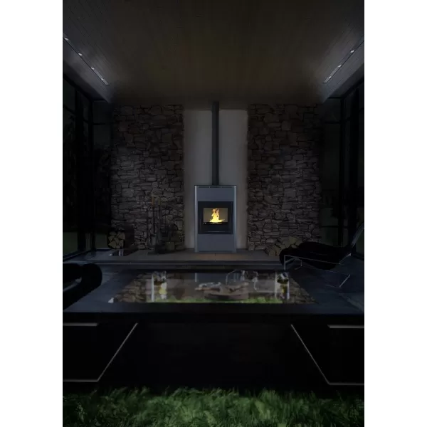 Krbová kamna AQUAFLAM ® 25 s výměníkem - černá, manuální regulace