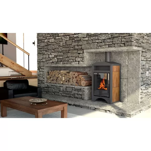 Krbová kamna AQUAFLAM VARIO ® BARMA 11/5kW dlažba Ořech