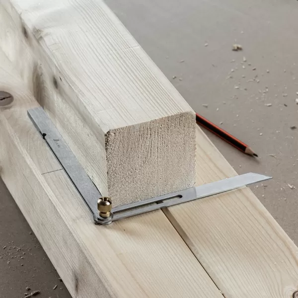 Nastavitelný nerezový pokosník SHINWA s výklopným ramenem - 150 mm