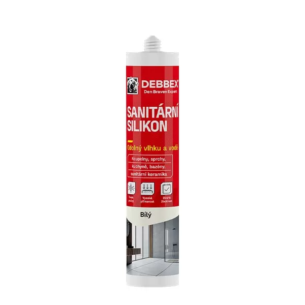 Sanitární silikon 280 ml kartuše bílá