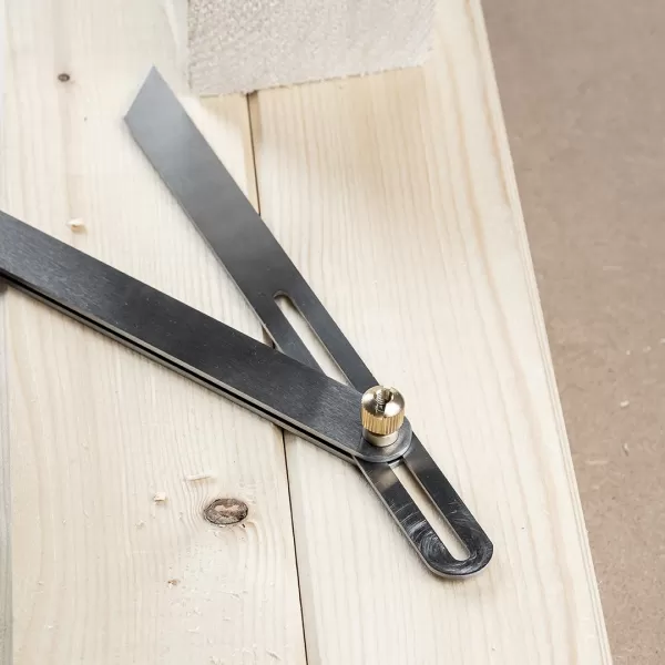 Nastavitelný nerezový pokosník SHINWA s výklopným ramenem - 250 mm