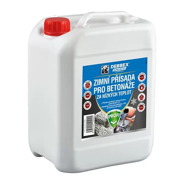 Zimní přísada pro betonáže za nízkých teplot 10 l kanystr nažloutlá