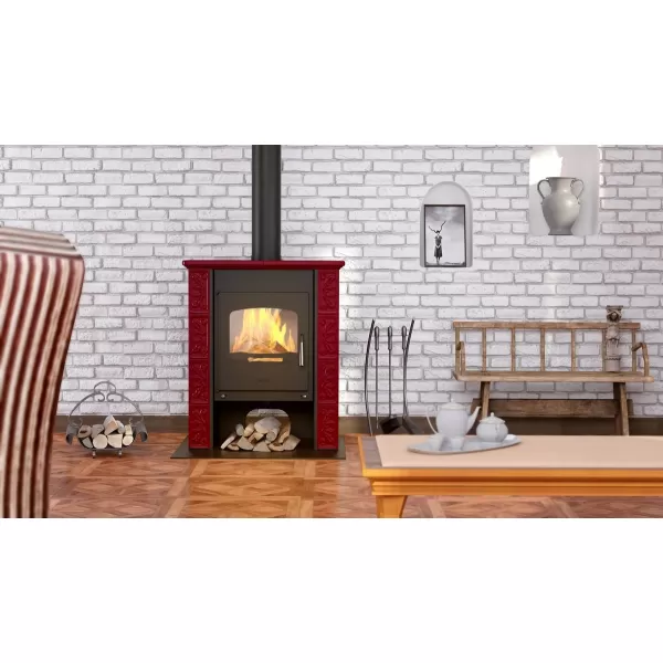 Kachlová kamna FLAMINGO ® BALI, kachle bílá