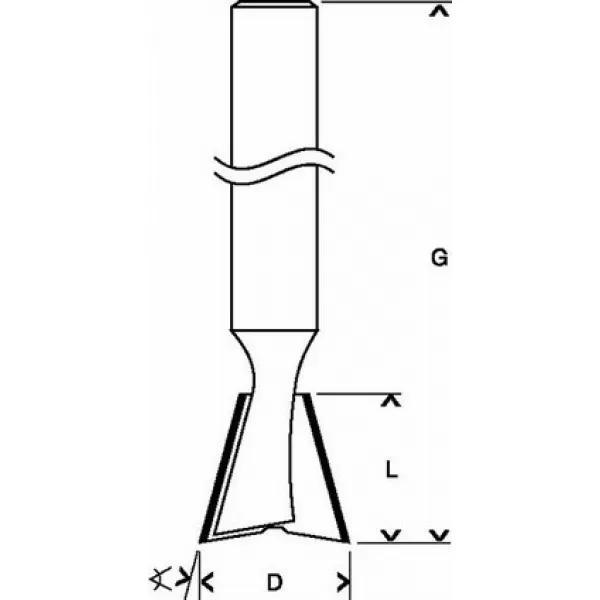 Rybinová fréza, dvoubřitá, tvrdokovová, Bosch