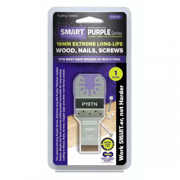 Ponorný pilový list SMART ULTIMATE s titanovou čepelí na dřevo a neželezný kov, 19 mm - 1 kus