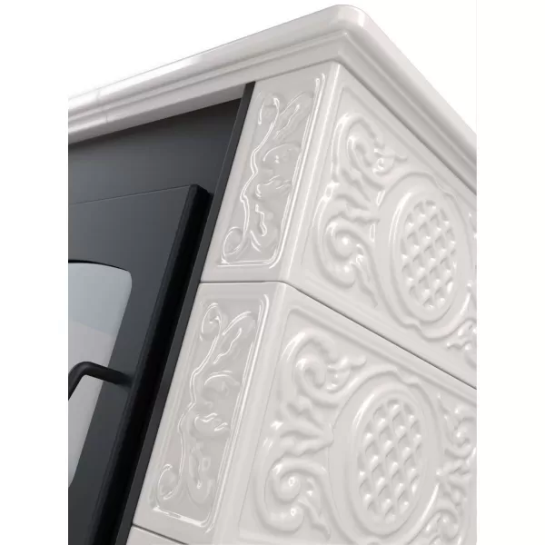 Kachlová kamna FLAMINGO ® BALI, kachle bílá