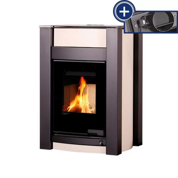 Krbová kamna AQUAFLAM VARIO ® KALMAR 11/7kW krémová, elektronická regulace