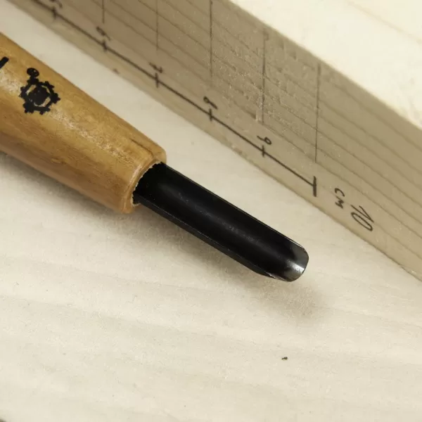 Japonské řezbářské mini-dláto MIKISYO Power Grip s U čepelí - 6 mm