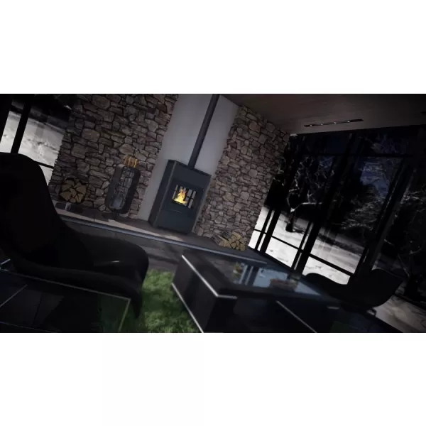 Krbová kamna AQUAFLAM ® 25 s výměníkem - černá, automatická regulace