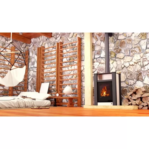 Krbová kamna AQUAFLAM VARIO ® LEND 11/7kW hnědá - sametová, elektronická regulace