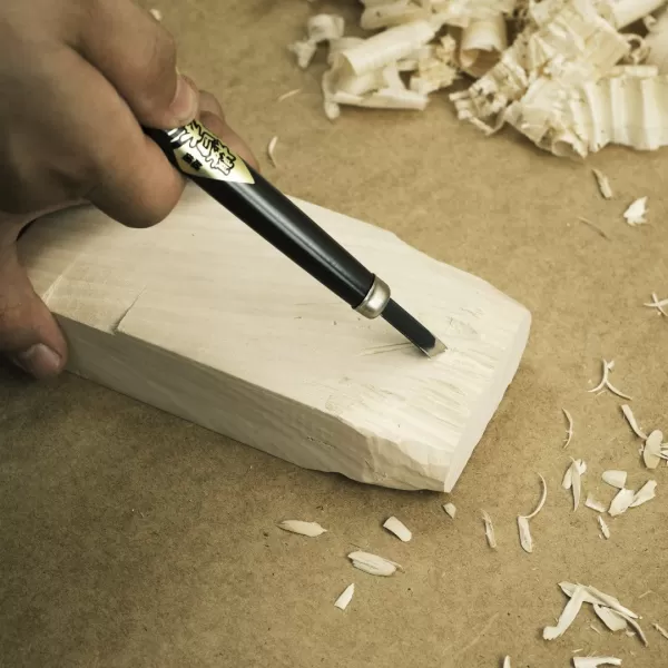 Japonské řezbářské mini-dláto SAKURA Nihon s levo-šikmou čepelí - 7,5 mm