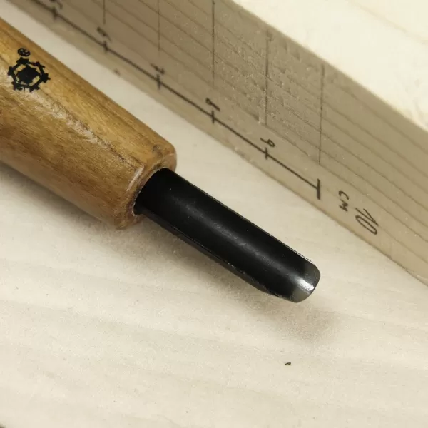 Japonské řezbářské mini-dláto MIKISYO Power Grip s U čepelí - 7,5 mm