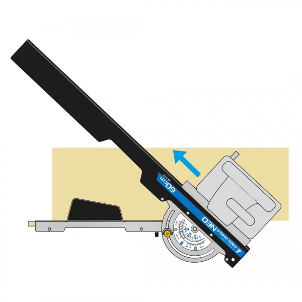 Japonská vodící lišta a úhloměr SHINWA Free-Angle NEO 600 mm pro kotoučové pily