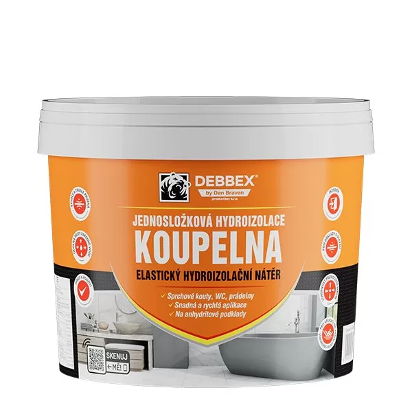 Jednosložková hydroizolace KOUPELNA 2,5 kg kelímek medově hnědá