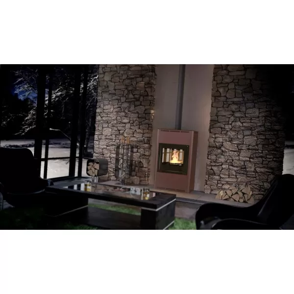 Krbová kamna AQUAFLAM ® 25 s výměníkem - černá, automatická regulace