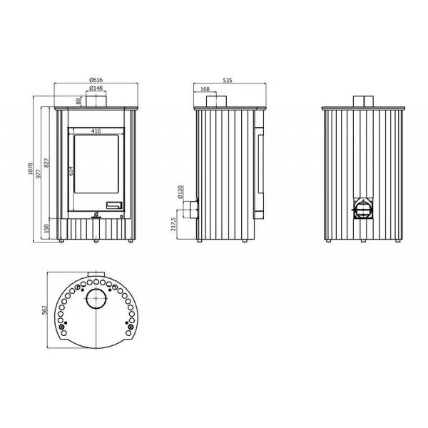 Krbová kamna MASTERFLAMME ® Medie I, krémová
