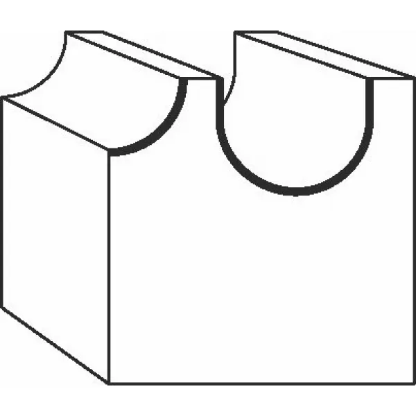 Žlábkovací fréza, dvoubřitá, tvrdokovová, Bosch