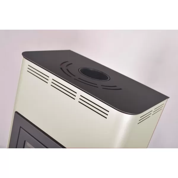 Krbová kamna AQUAFLAM ® 12 s výměníkem - krémová, manuální regulace