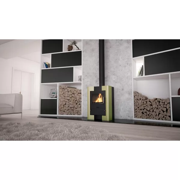 Krbová kamna FLAMINGO ® ESPO II olivová